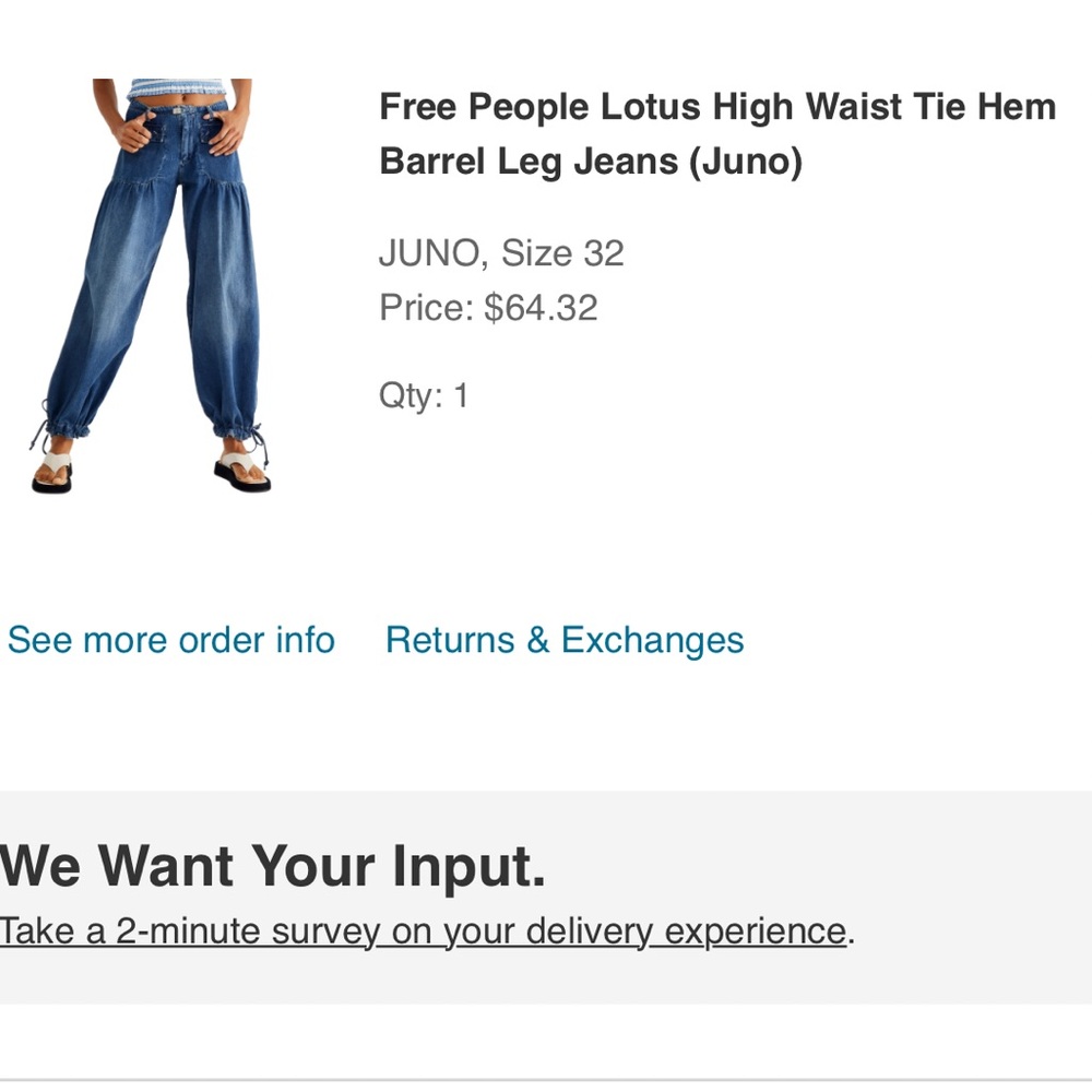 Free People Lotus High Waist Tie Hem Barrel Leg Juno Jeans